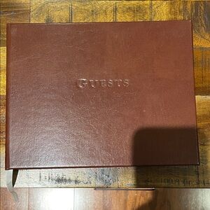 Brown Leather Guest Book